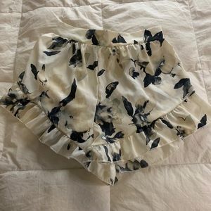 Charlotte Russe Black and White Floral Shorts